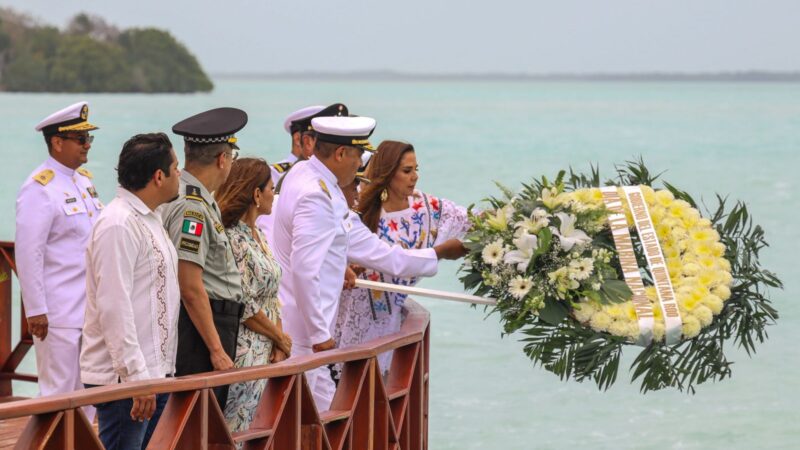 Conmemoran el Día de la Marina Nacional.